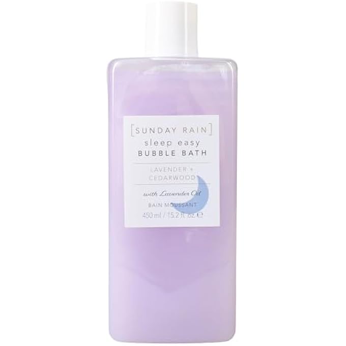Sunday Rain Sleep Easy Bubble Bath, Lavendar Bath Soak, Calming, Helps Aid Relaxation, Vegan & Cruelty Free, 450ml - Image 1